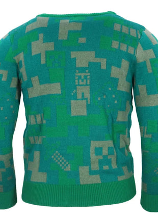 Minecraft Green gyerek kötött pulóver 10 év / 140 cm