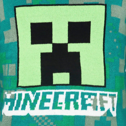 Minecraft Green gyerek kötött pulóver 8 év / 128 cm
