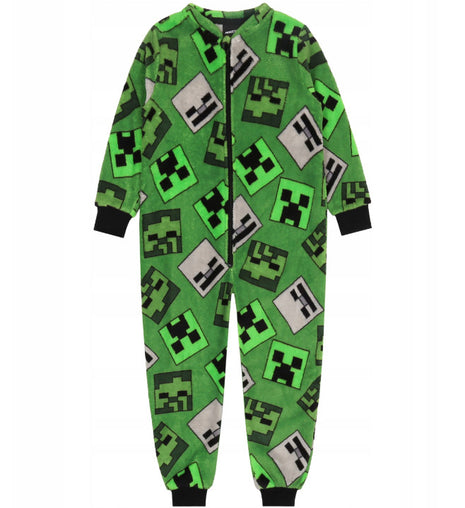 Minecraft Emerald gyerek hosszú pizsama, overál 5 - 6 év / 110 - 116 cm