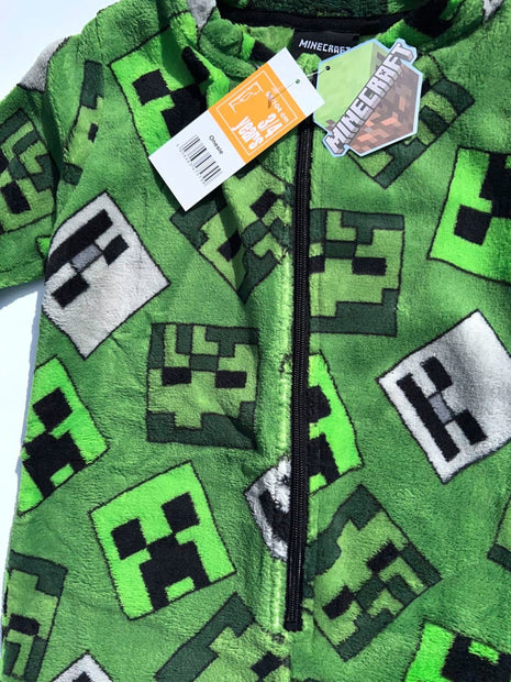 Minecraft Emerald gyerek hosszú pizsama, overál 5 - 6 év / 110 - 116 cm