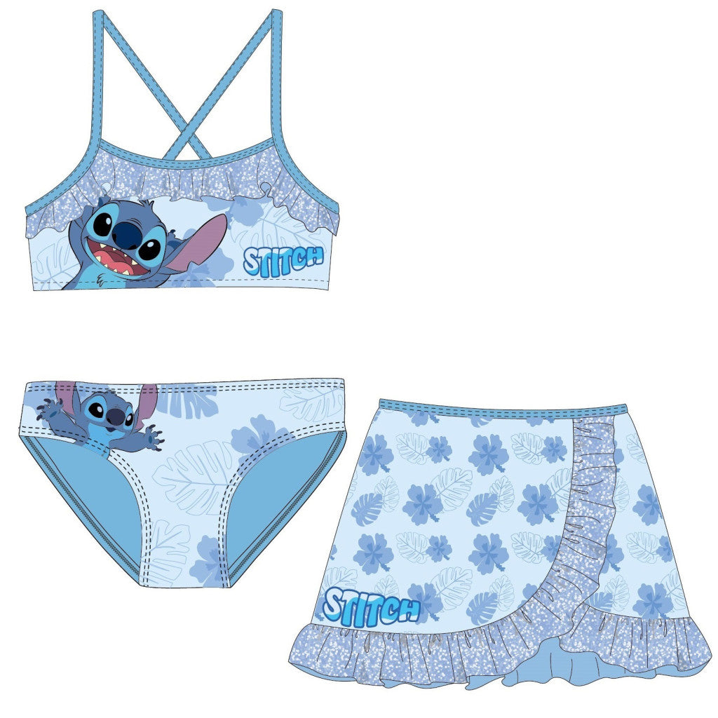 Disney Lilo és Stitch, A csillagkutya Leaf gyerek bikini és szoknya szett 9 - 10 év / 134 - 140 cm