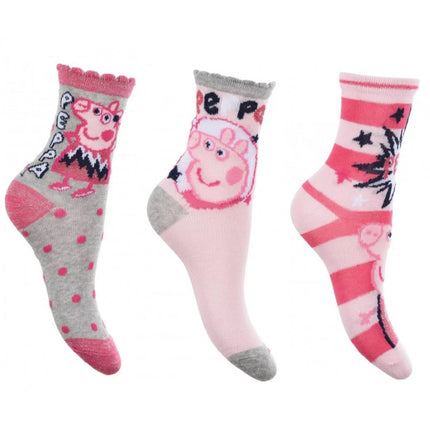 Peppa malac Sparkle Steps Grey gyerek zokni  31/34