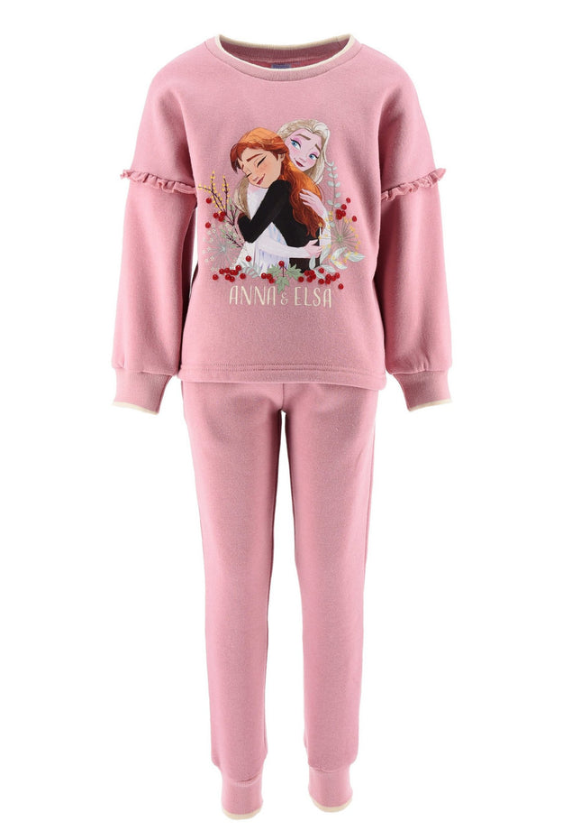 Disney Jégvarázs Fondness Pink gyerek flitteres melegítő, jogging szett 5 év / 110 cm