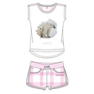 Ushuaia Jegesmedve Pink női rövid pizsama XL