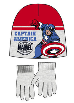 Bosszúállók Captain America gyerek sapka + kesztyű szett 54 cm