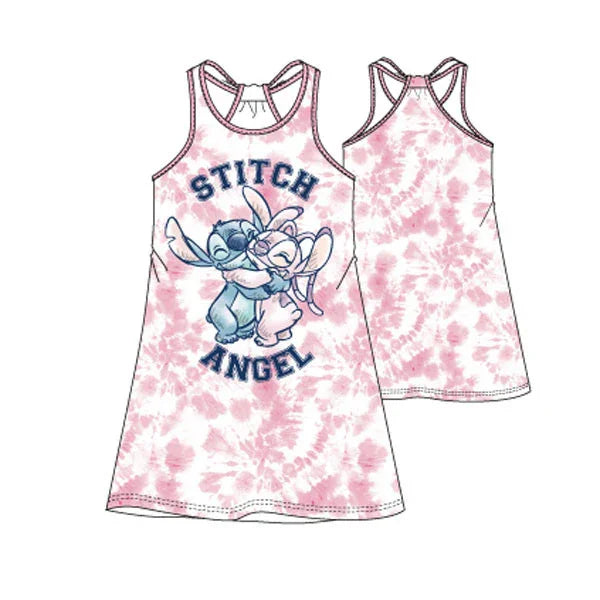 Disney Lilo és Stitch, A csillagkutya Pink Angel gyerek nyári ruha 8 év / 128 cm