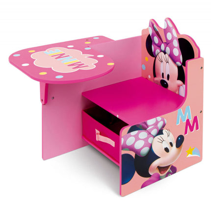 Disney Minnie Dots fa szék és íróasztal szett játéktárolóval