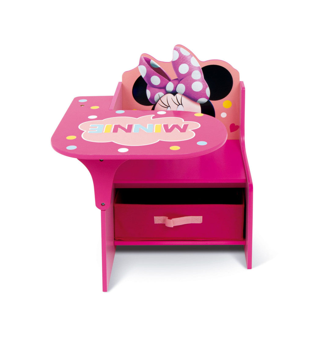 Disney Minnie Dots fa szék és íróasztal szett játéktárolóval