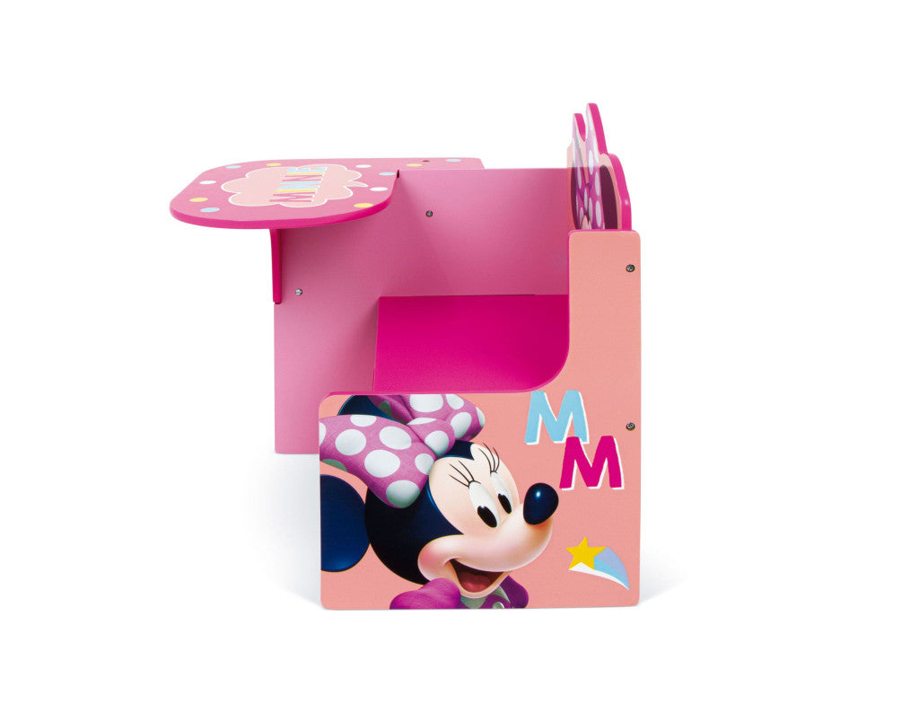 Disney Minnie Dots fa szék és íróasztal szett játéktárolóval