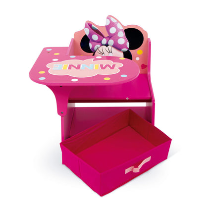 Disney Minnie Dots fa szék és íróasztal szett játéktárolóval