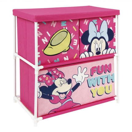Disney Minnie Fun játéktároló állvány 3 rekeszes 53x30x60 cm
