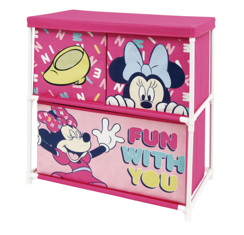 Disney Minnie Fun játéktároló állvány 3 rekeszes 53x30x60 cm