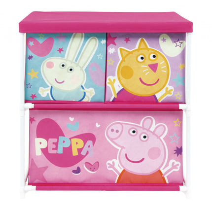 Peppa malac Friends játéktároló állvány 3 rekeszes 53x30x60 cm