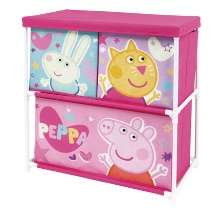 Peppa malac Friends játéktároló állvány 3 rekeszes 53x30x60 cm