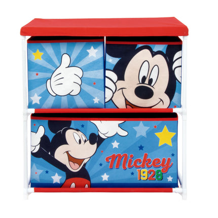 Disney Mickey Star játéktároló állvány 3 rekeszes 53x30x60 cm