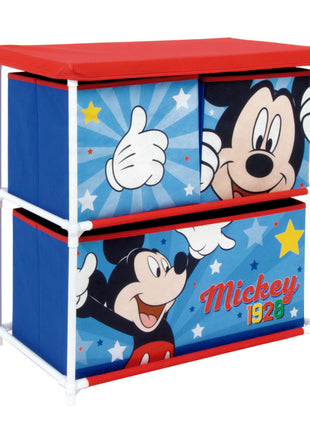 Disney Mickey Star játéktároló állvány 3 rekeszes 53x30x60 cm