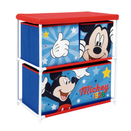 Disney Mickey Star játéktároló állvány 3 rekeszes 53x30x60 cm