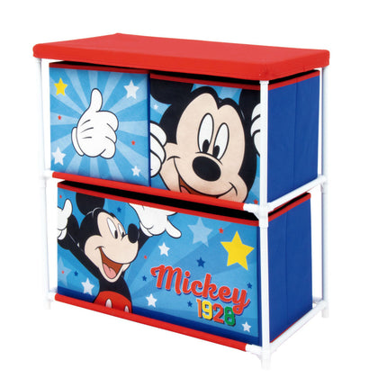 Disney Mickey Star játéktároló állvány 3 rekeszes 53x30x60 cm