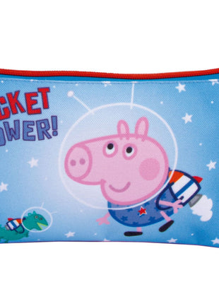 Peppa malac Rocket 3 rekeszes tolltartó 21 cm