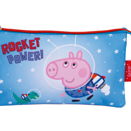 Peppa malac Rocket 3 rekeszes tolltartó 21 cm