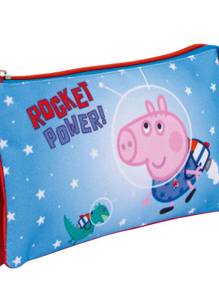 Peppa malac Rocket 3 rekeszes tolltartó 21 cm