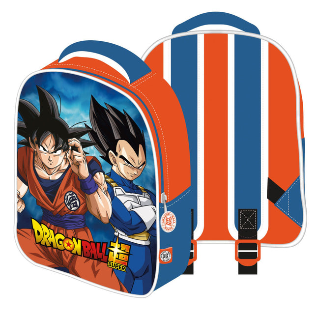 Dragon Ball: Son Goku és Vegeta mintás egyrekeszes ovis hátizsák, kisiskolás táska, 28 cm