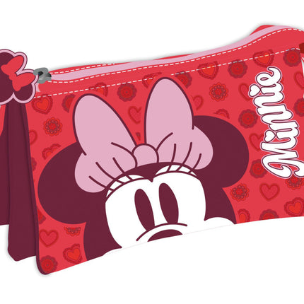 Disney Minnie 3 rekeszes tolltartó 21 cm
