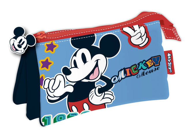 Disney Mickey 3 rekeszes tolltartó 21 cm