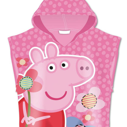 Peppa malac Flower strand törölköző poncsó 55x110cm (Fast Dry)