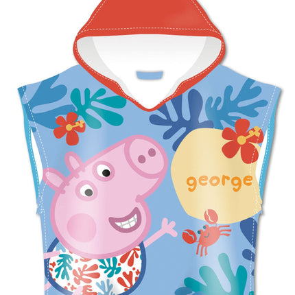 Peppa malac Skateboard strand törölköző poncsó 55x110cm (Fast Dry)