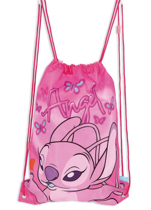 Disney Lilo és Stitch, A csillagkutya Pink Angel sporttáska, tornazsák 44 cm