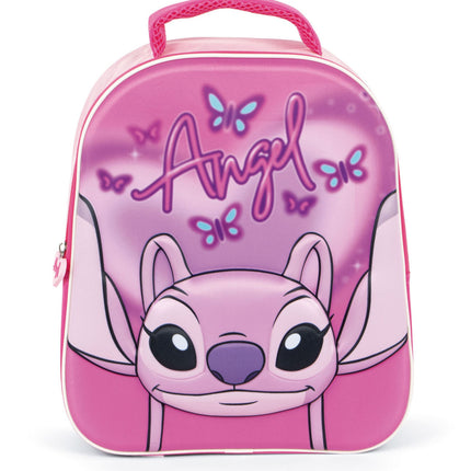 Disney Lilo és Stitch, A csillagkutya Pink Angel 3D hátizsák, táska 32 cm