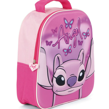 Disney Lilo és Stitch, A csillagkutya Pink Angel 3D hátizsák, táska 32 cm