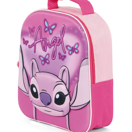 Disney Lilo és Stitch, A csillagkutya Pink Angel 3D hátizsák, táska 32 cm