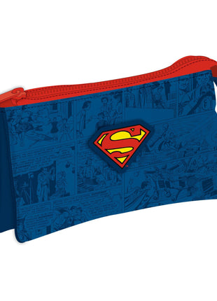Superman Comic 3 rekeszes tolltartó 21 cm