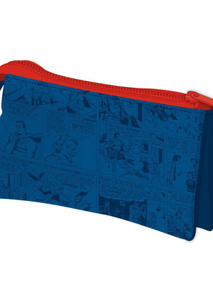 Superman Comic 3 rekeszes tolltartó 21 cm