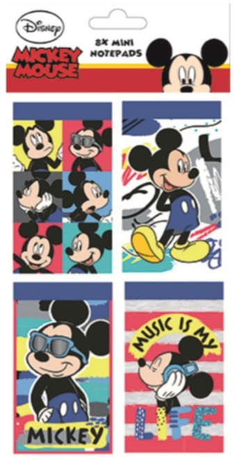 Disney Mickey Mini Notesz, 8 db-os szett