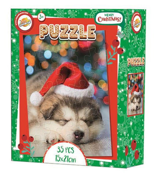 Karácsonyi, Husky mini puzzle 35 db-os