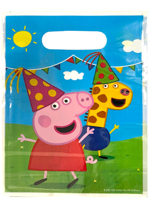 Peppa malac Party műanyag ajándéktasak, ajándékzacskó 10 db-os