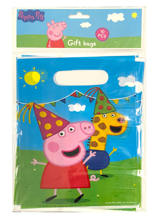 Peppa malac Party műanyag ajándéktasak, ajándékzacskó 10 db-os
