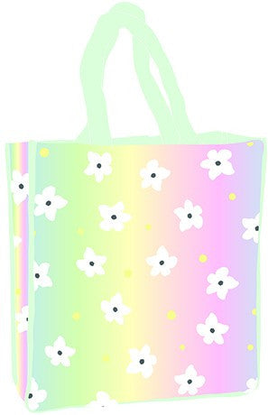 Virág White hologrammos shopping bag 34 cm