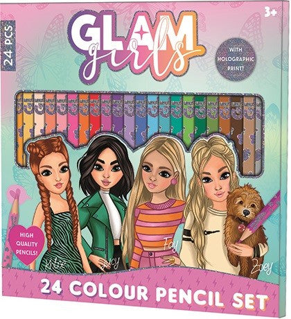 Glam Girls színes ceruza 24 db-os