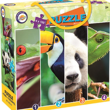 Állatos Exotic puzzle 4x100 db-os