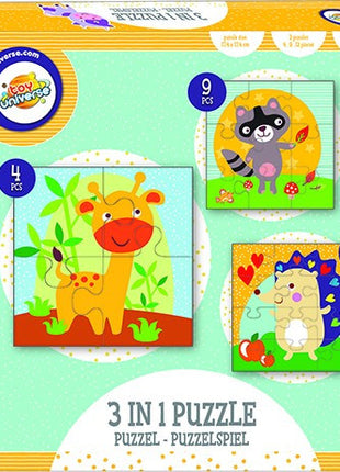 Állatos puzzle 3 az 1-ben