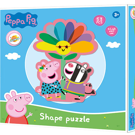 Peppa malac Flower forma puzzle 53 db-os