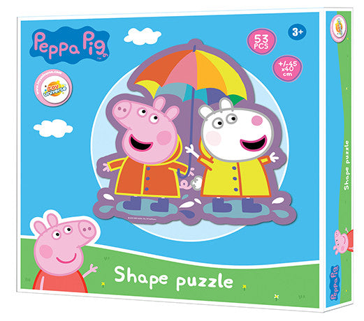 Peppa malac Rain forma puzzle 53 db-os