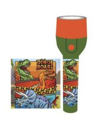 Dinoszaurusz Roar LED elemlámpa, zseblámpa 15 cm