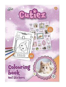 Állatos Cutiez színező matricával 16 oldal A5
