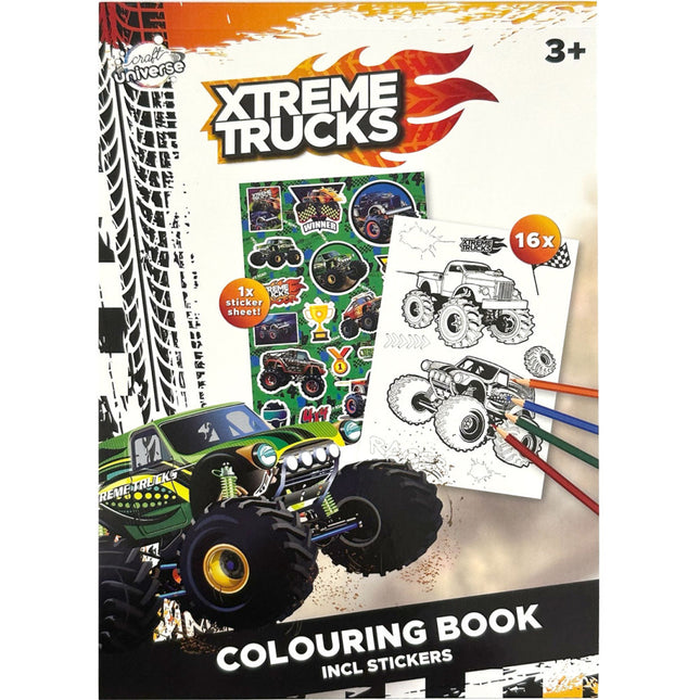 Jármű Xtreme színező matricával 16 oldal A5