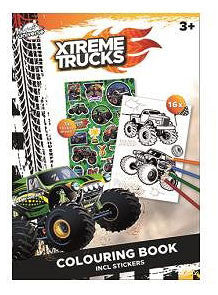 Jármű Xtreme színező matricával 16 oldal A5